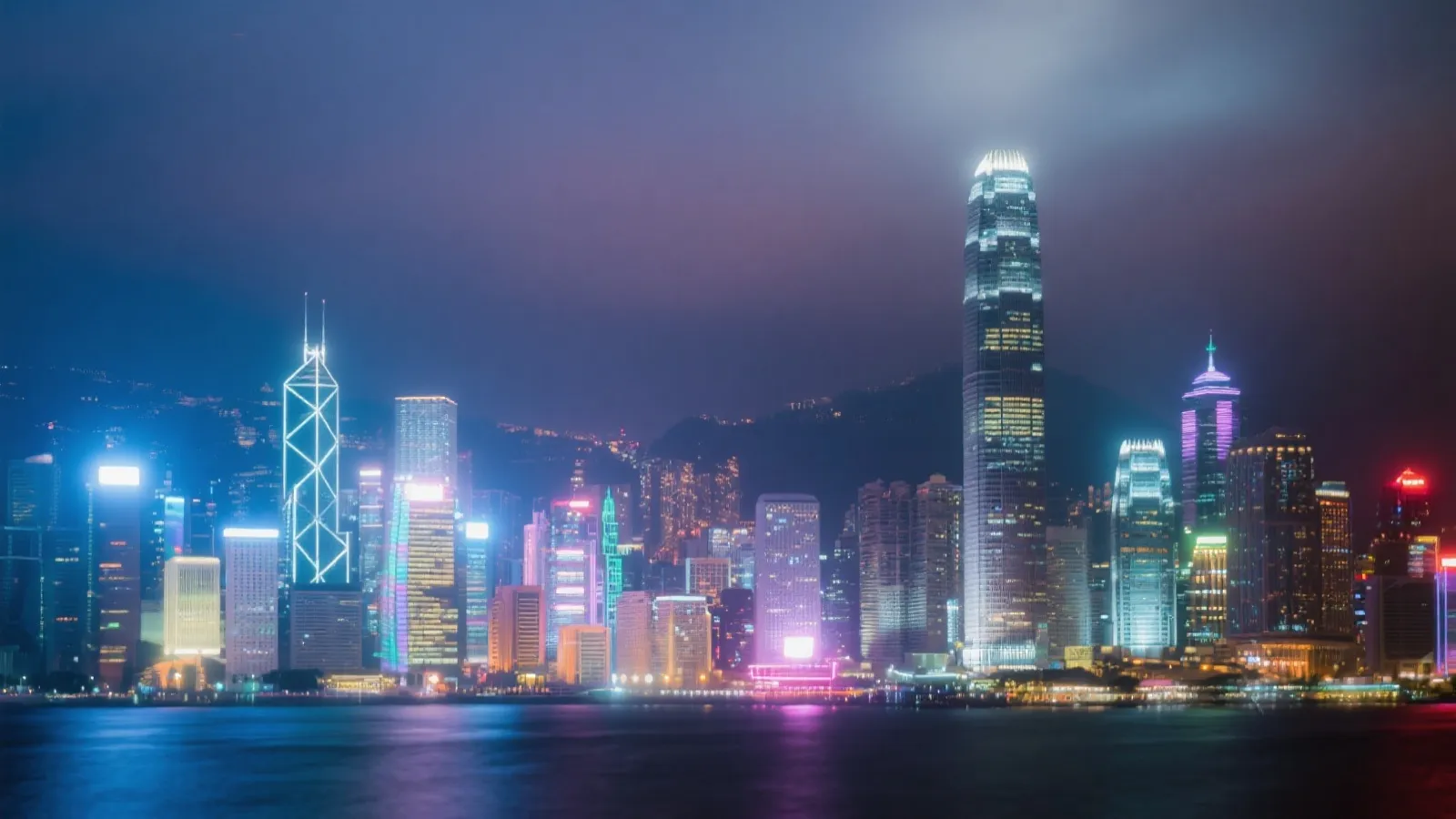 香港夜景抽象背景